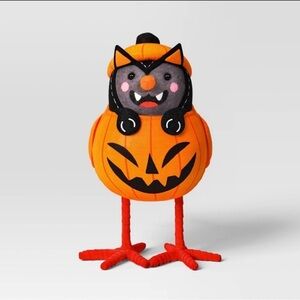 Hyde & EEK! Featherly Friends Halloween Bird Pawson Black Cat‎ in a Pumpkin NWT